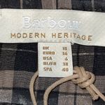 Barbour  Lorelie Praline Gingham Plaid Popover Peasant‎ Shirt Womens Size 6 New Photo 5