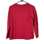 J.Jill Size Small Red Ribbed‎ Long Sleeve Top Shirt Blouse Sweater Cotton Blend Photo 1