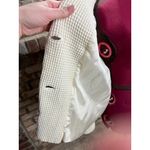 Blazer double breasted waffle knit cream 1950s oversized collar Size 8 Photo 8