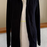 Cyrus  black hooded open cardigan sweater  Knitwear Photo 0