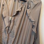 Juicy Couture Taupe Silk Ruffle-Trimmed Shorts Romper Photo 7