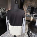 DKNY ποΈ Colorblock Black, White + Gray Crew Sweater Photo 4