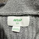 Aerie Women’s Cable Knit Cardigan Sweater V-Neck Pockets Longsleeve in Gray S Photo 8