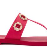Larroude Milan Thong Sandal in Red size 8 Photo 2