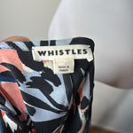 Whistles Navy and Orange Palm Patterned Dress Blue Size 8 Photo 4