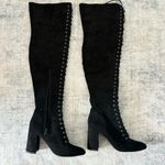 Forever 21 over the knee lace up heeled boots Sz 9 Photo 1