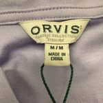 Orvis  Classic Collection 100% Pima Cotton Top with 3/4 sleeves.Lilac Purple Sz M Photo 5