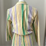 ZARA  Stripe Shirred Ruffle Hem Fitted Dress Size XS Photo 5