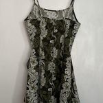 Sharnel Green Hawaiian Dress 90s Tropical Floral Mini Dress Size M Photo 1
