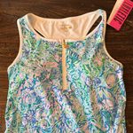 Lilly Pulitzer  Canna Bra Tank Top Small NWT Surf Blue Soleil It To Me UPF 50+ Photo 5