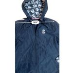 Disney New Parks Black Mickey Mouse Trim Hooded Full Length Zip Windbreaker Lrg Photo 5