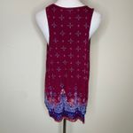Mudd NWT Flowy Tank Top Sz Large Burgundy Blue Orange Medallion Photo 1