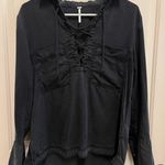 Free People Tie Front Long Sleeve Blouse - Size XS Photo 2