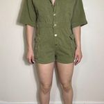 ZARA  Green Denim Romper Size Small Photo 1
