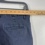 Free People  FP One Frayed Hem Chino Shorts Size 6 Blue Stretch Casual Raw‎ Edge Photo 4