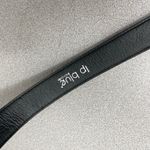 LP Blue Belt Womens Medium Black Vegan Leather Faux Pearl Buckle 1.25in Classic Photo 6