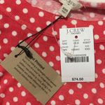 J. Crew Factory size XXS light weight cotton sweater coral with white polka dots Photo 3