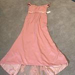 Women’s Dusty Pink Full Length Party Formal Dress Small Train Size 14 NWT Photo 9