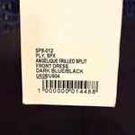 Self Portrait Self-Portrait Angelique Frilled Split Front Dress Women's 4 Black Navy Luxury Photo 10