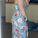 Three Pink Hearts Ruffled Floral Maxi Dress Photo 1