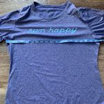 Brooks  Blue Long Sleeve Shirt with 'Run Happy' Text M Photo 3