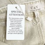 Chelsea and Violet NWT  Flare Jeans Size 26 Embroidered Floral Beige Boho High Rise Photo 10