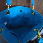 Paper straw hand bag Blue Photo 4