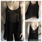 American Dream Black Sheer Crop Tank! Longer sides Photo 1