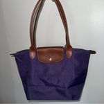 Longchamp Le Pliage Medium Nylon Long Handle Shopping Tote Shoulder Bag Purple Photo 1