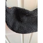 Anthropologie Solstice Cozy Sherpa Crossbody Purse Black Embroidered Floral Photo 4