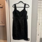 BCBG Black Denim Midi Dress Size 8 Photo 2