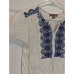 Nine West  Vintage Embroidered Peasant Top Blouse Short Sleeve Boho Size‎ S Photo 1