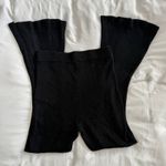 Free People  Beach Knit High Waisted Flare Pants Black Pull On Size S Photo 2