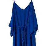 Naked Zebra  L 3/4 cold shoulder sleeves elastic waist romper adjustable straps Photo 10