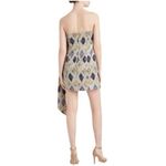 Cinq A Sept Luisa Scarf Cocktail Strapless Silk Mini Dress Green Size 8 Photo 2