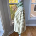 Vintage 90s Jaclyn Smith Sport Lime Green Yellow Stripe Turtleneck Sweatshirt L Size L Photo 1