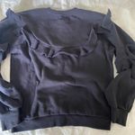 Nation Ltd  Black Ruffled Sweatshirt Photo 3
