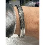 Like new Lot of‎ 2 Silver tone Bracelet cuff hair band holders with hair bands Photo 3