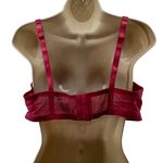 Adore Me Deep Pink Satin Black Eyelash Lace 40D Photo 6