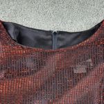 Vintage T Juniors Womens Dress 9 Red Black Metallic Peplum Cocktail Party Club Size undefined Photo 9