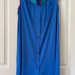 Vanity Fair  - Vintage - Blue & Teal - Woman’s Buttoned Robe/Gown - Size Small Photo 1