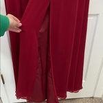 Kennedy Blue Natalie Red Bridesmaid Maxi Dress w/ Chiffon Skirt - Size 20 Photo 4