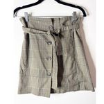 Urban Outfitters UO  Penelope Plaid Paperbag Wrap Skirt Small Photo 3