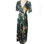 Baltic Born NWT Sicily Satin Floral
Maxi Dress M Dark
Green Wrap V-Neck Photo 5