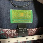 Tracy Porter Vintage Embroidered Denim Jacket Trench Coat Blue Size M Photo 6