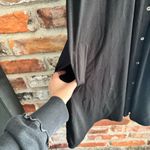 J. Jill Black Collared Button Front Shirt Dress Pima Cotton, S Photo 4