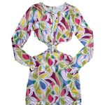 For Love & Lemons  Colorful Thora Long Sleeve Mini Dress US XS Photo 2