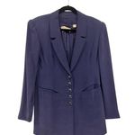 Dana Buchman Blazer Jacket Periwinkle Purple Women's Sz 6 W/ Glass Button Photo 0