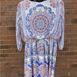 Tacera Boho Dress Bohemian Knee Length Multicolor Pattern Womens Size Medium EUC Photo 6