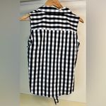 Charter Club NWOT  Gingham Tie front collard Tank Size 10 Photo 3